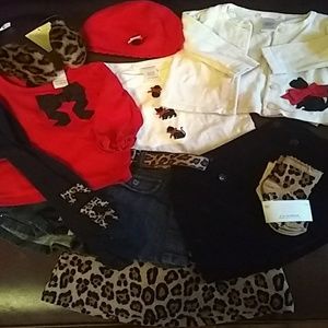 Janie & Jack Leopard Chic huge Lot 6-12 red